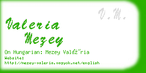 valeria mezey business card